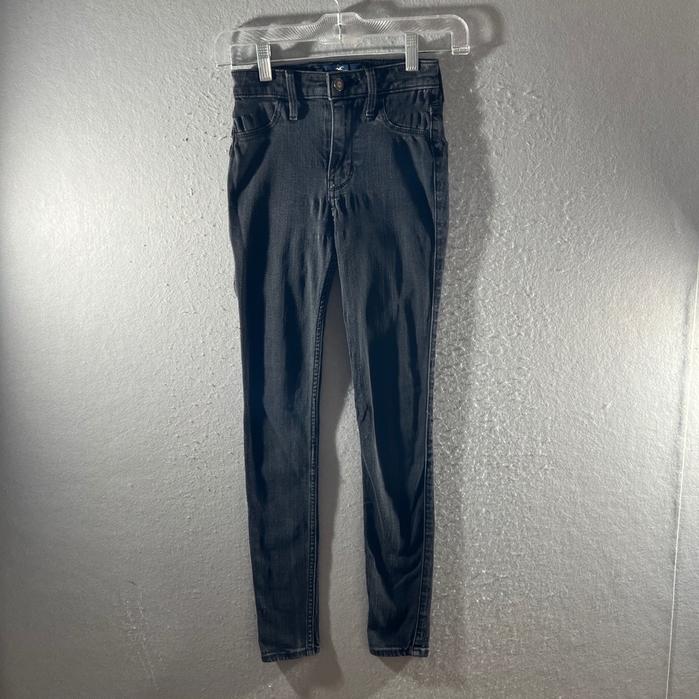 894 | Hollister High-Rise Advanced Stretch Jean Legging Washed Black Womens 00R